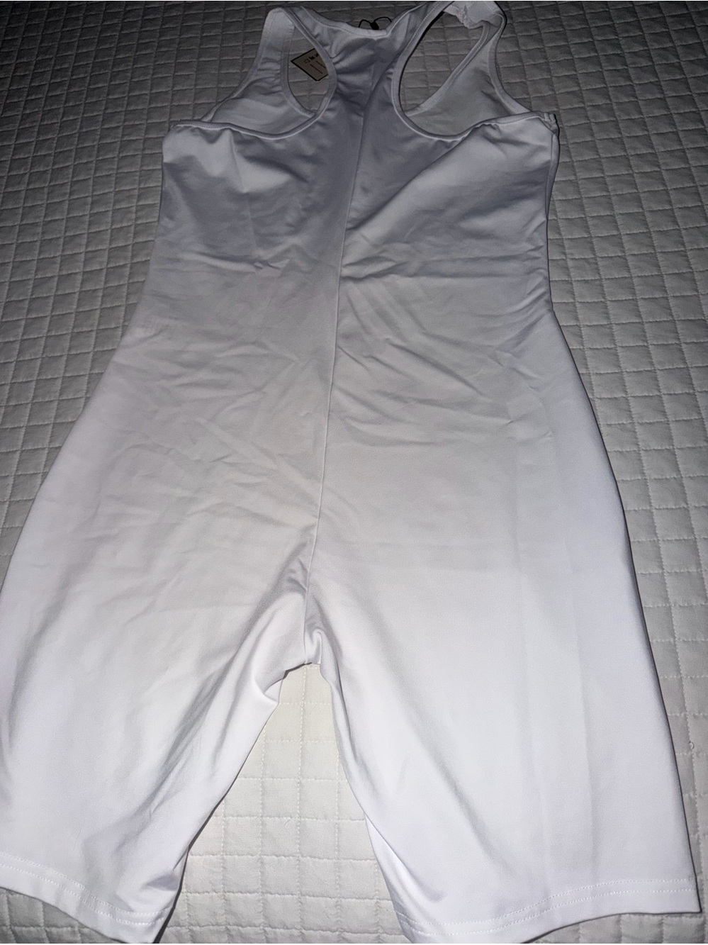 White Sleeveless Jumpsuit Romper Spandex